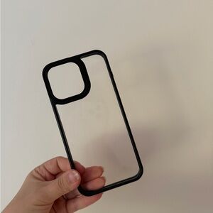 Clear Black Phone Case